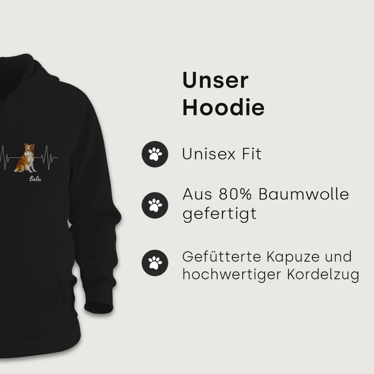 Personalized Hoodie - Heartbeat